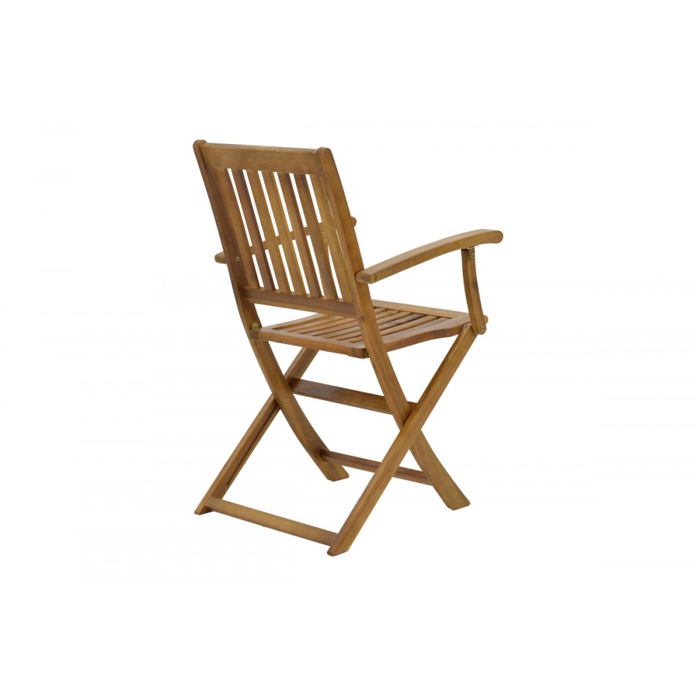 Τραπεζαρία 7τμχ "JOTER-FALOV" από ξύλο σε φυσικό χρώμα 130x80x72