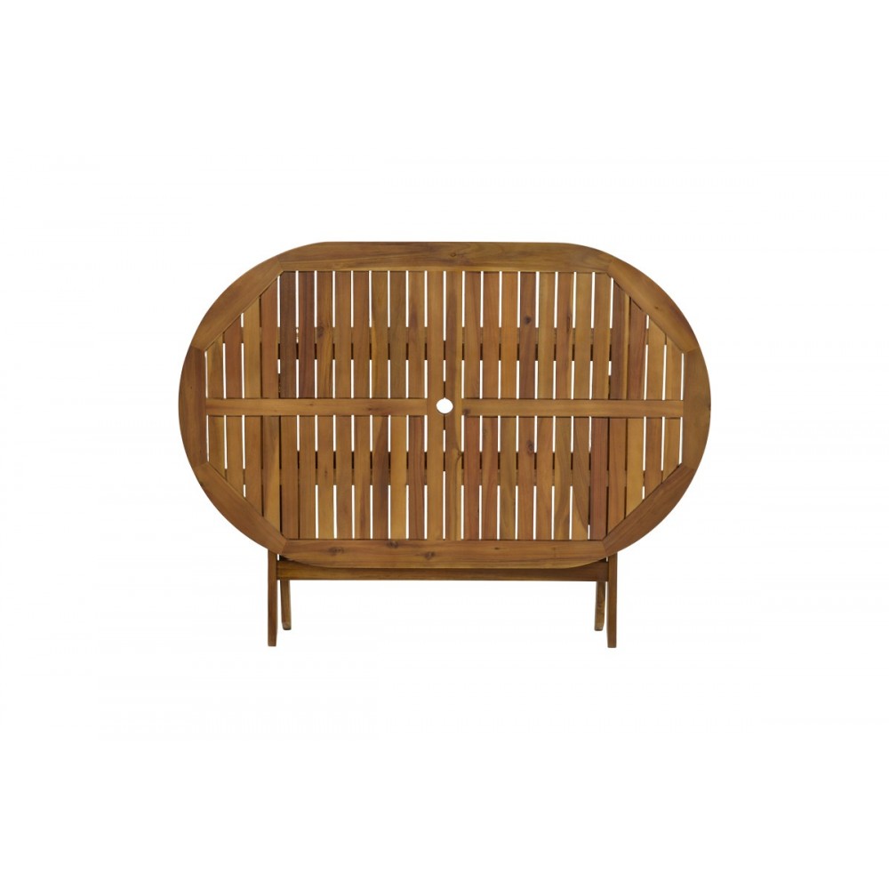 Τραπεζαρία 5τμχ "JOTER-FALOV" από ξύλο σε φυσικό χρώμα 130x80x72