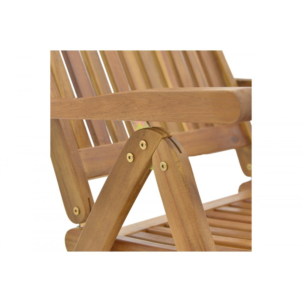 Τραπεζαρία 5τμχ "ZERCO-SOPHO I" από ξύλο σε φυσικό χρώμα 200/150x100x75