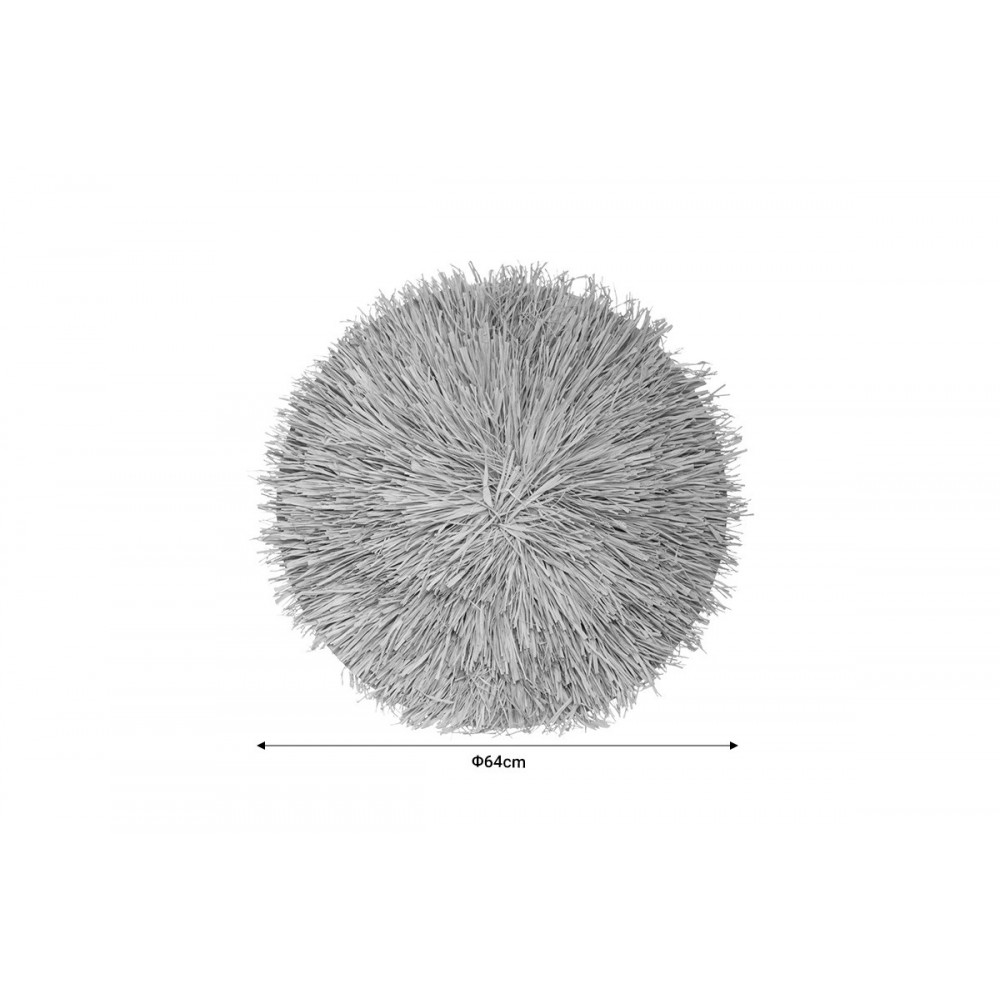 Διακοσμητικό τοίχου "ALAINA" από mdf/ψάθα σε φυσικό χρώμα Φ64x4