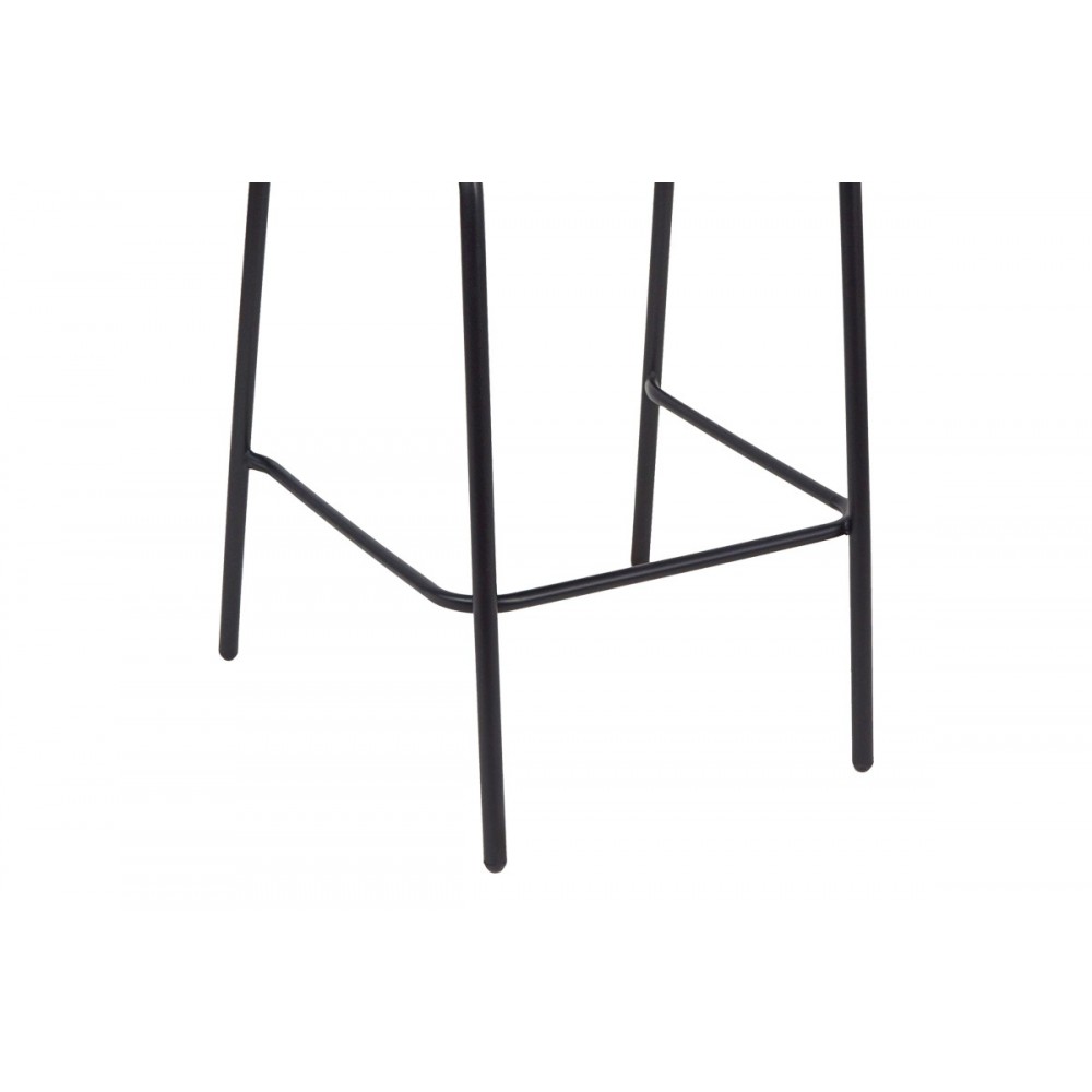 Σκαμπό μπαρ "SUSSIE" από μέταλλο/αλουμίνιο σε μαύρο χρώμα 58x58x111