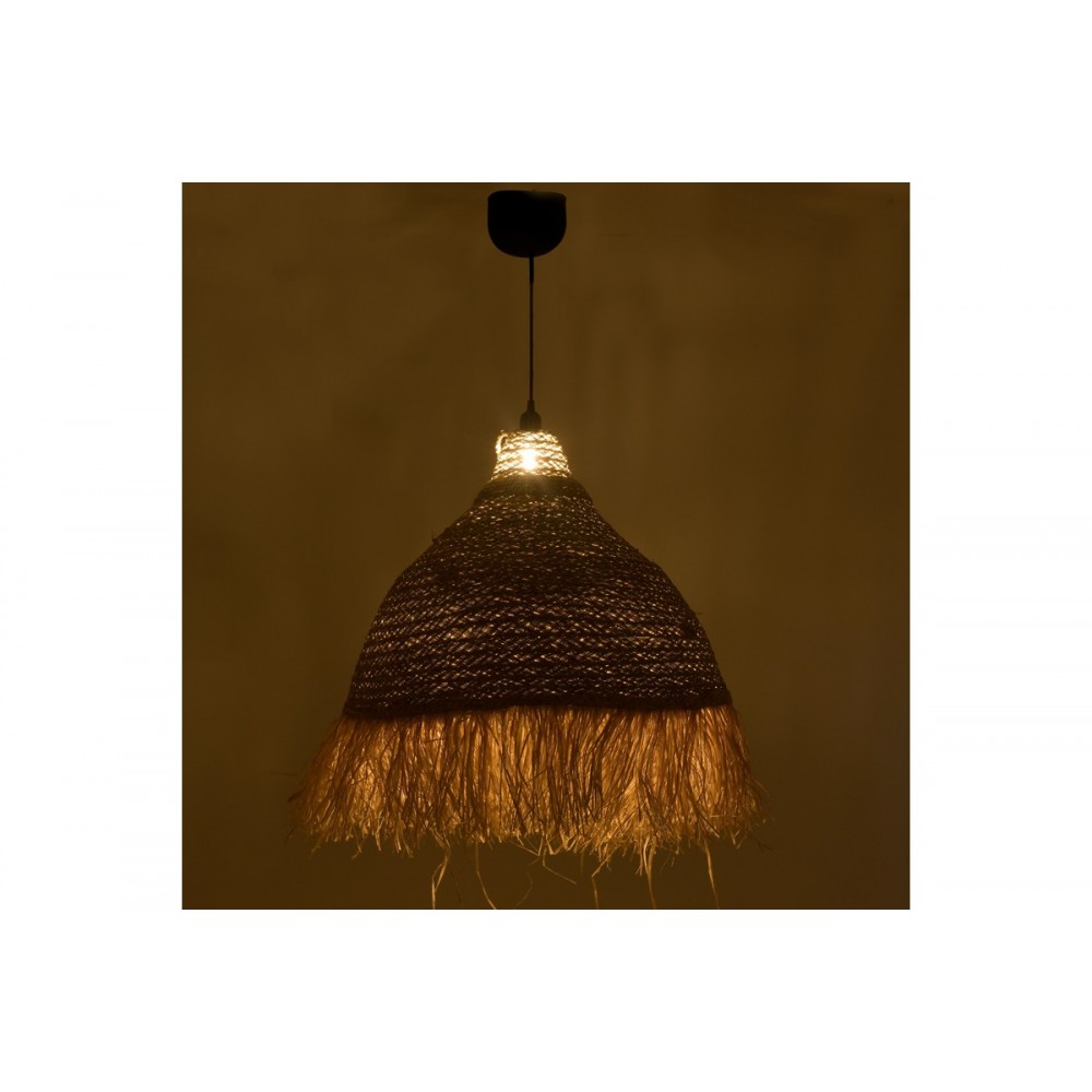 Φωτιστικό οροφής "BOHER" από ψάθα σε φυσικό χρώμα Φ60x99