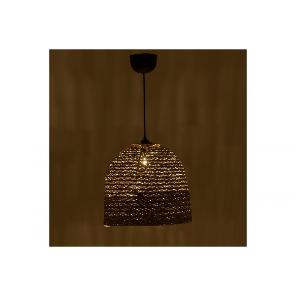 Φωτιστικό οροφής "LAMPER" από ψάθα σε φυσικό χρώμα Φ34x87