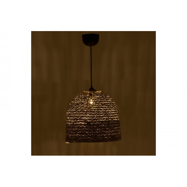 Φωτιστικό οροφής "LAMPER" από ψάθα σε φυσικό χρώμα Φ34x87