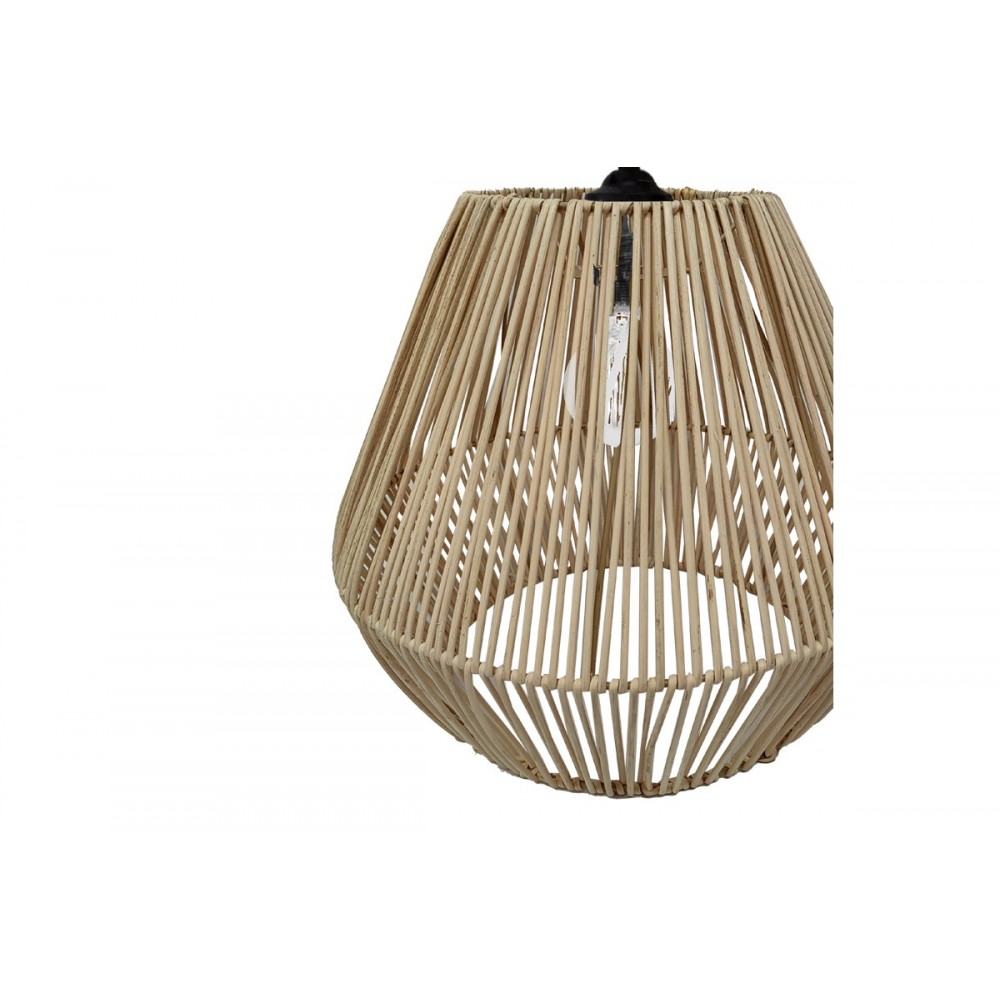 Φωτιστικό οροφής "LILABEL" από ψάθα σε φυσικό χρώμα Φ25x84