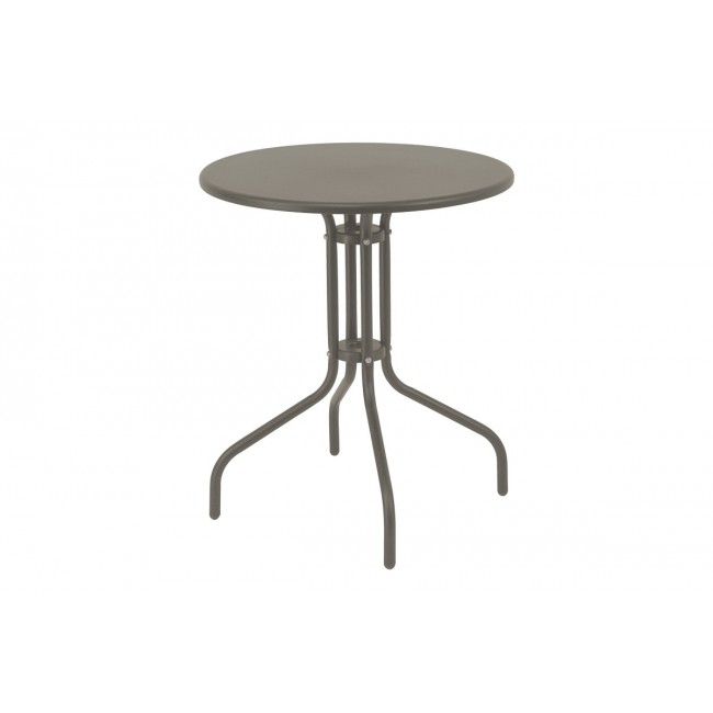 Tραπεζαρία 3τμχ "SUSSIE-VERGO" από μέταλλο/αλουμίνιο σε σαμπανιζέ χρώμα Φ60x70