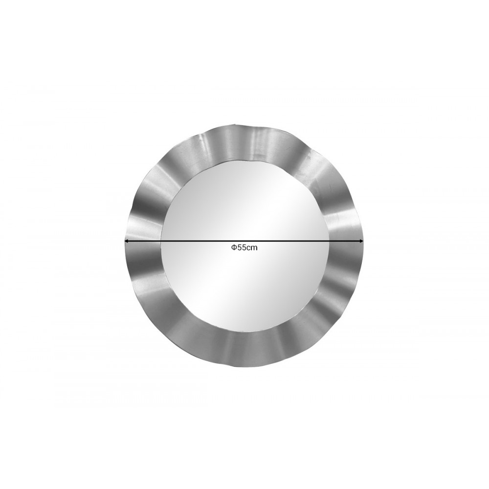 Καθρέπτης "PERFOR" από pp σε ασημί χρώμα Φ55x2.5