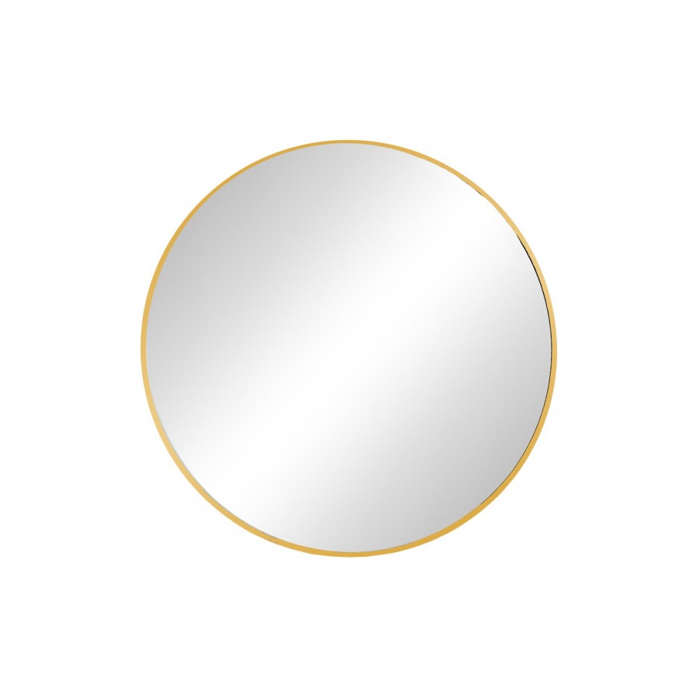 Καθρέπτης "EMMETT" από αλουμίνιο σε χρυσό χρώμα Φ80x2.5