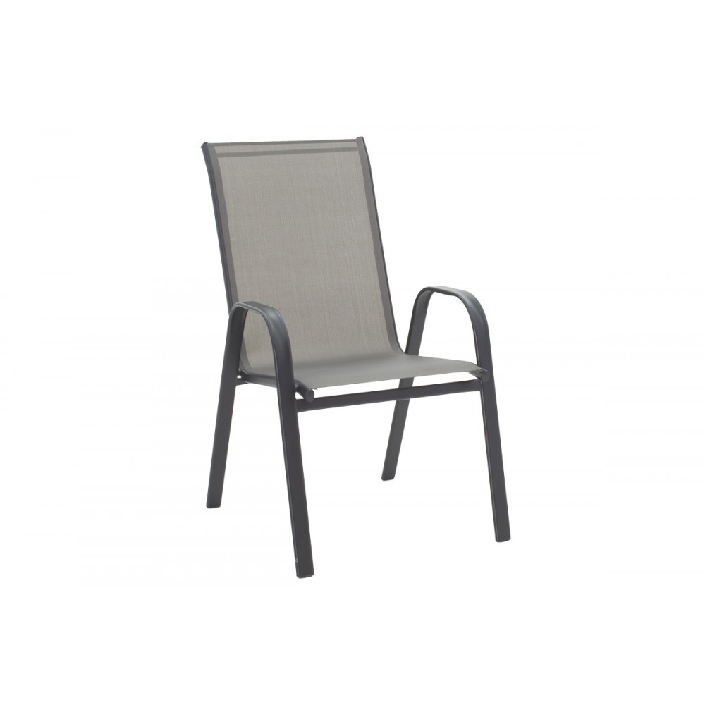 Tραπεζαρία 7τμχ "CALAN-ENSURE" από μέταλλο σε ανθρακί χρώμα 140x80x70