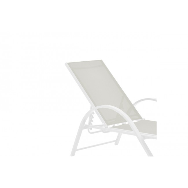 Ξαπλώστρα με μπράτσα "ATTAIN" από αλουμίνιο/textilene σε λευκό/εκρού χρώμα 200x62x35