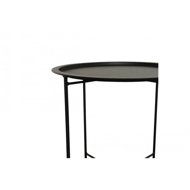 Τραπέζι "CAIUS" από μέταλλο σε μαύρο χρώμα Φ46x52