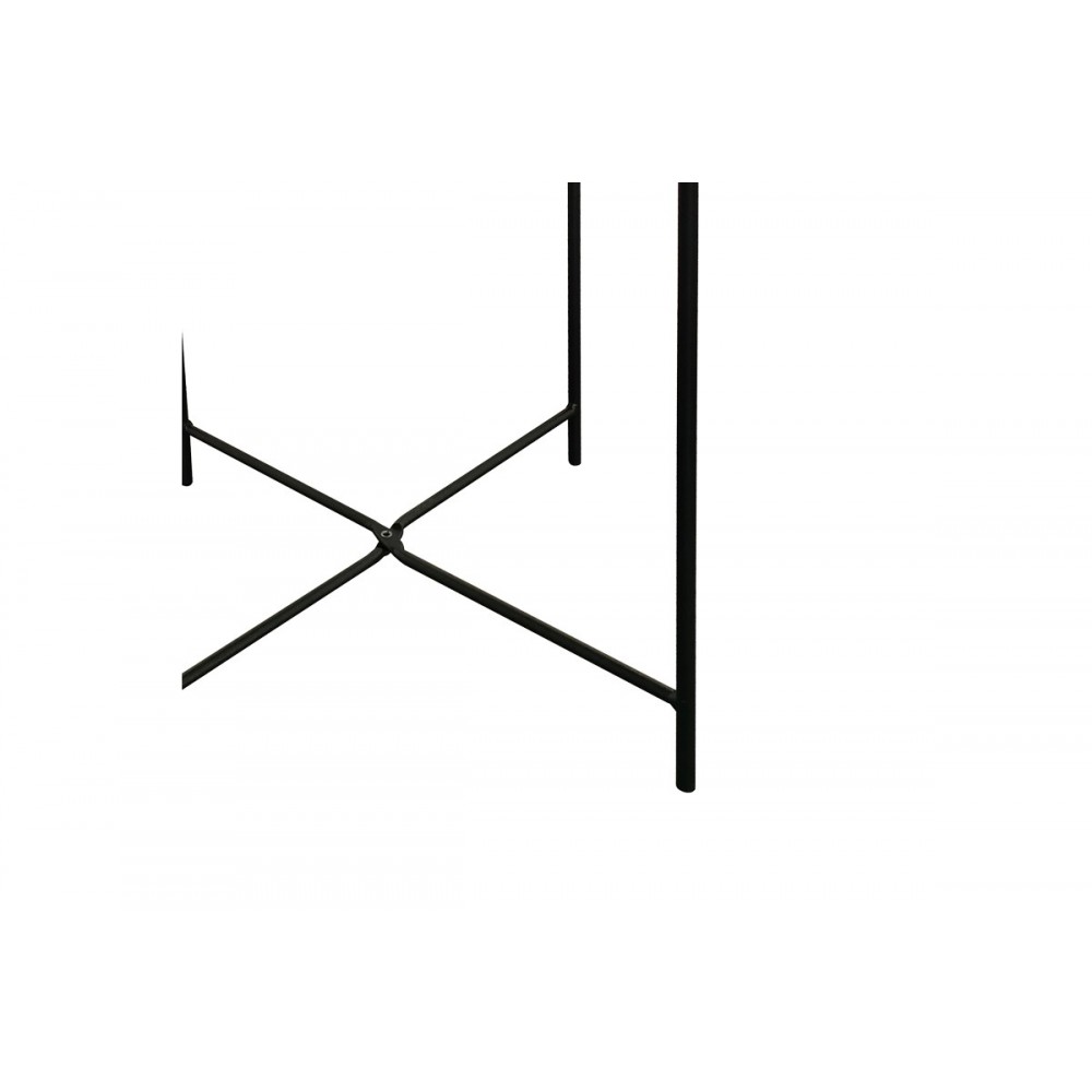 Τραπέζι "CAIUS" από μέταλλο σε μαύρο χρώμα Φ46x52