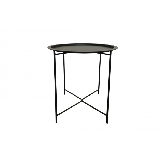 Τραπέζι "CAIUS" από μέταλλο σε μαύρο χρώμα Φ46x52