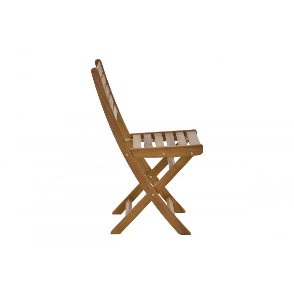 Τραπεζαρία 5τμχ "FATEL-JAYBO" πτυσσόμενο από ξύλο σε φυσικό χρώμα 100x65x72