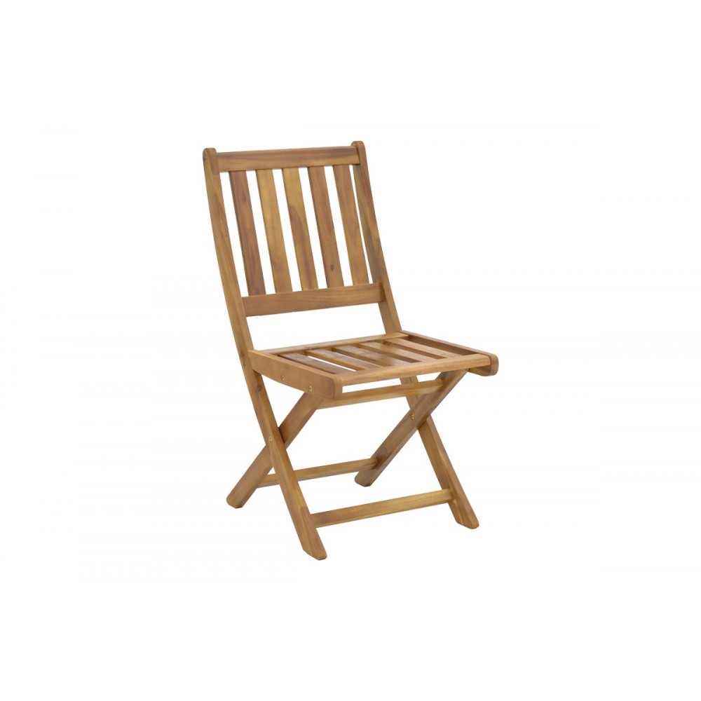 Τραπεζαρία 5τμχ "ELIJIE-LAZIO" πτυσσόμενο από ξύλο σε φυσικό χρώμα 50x50x70