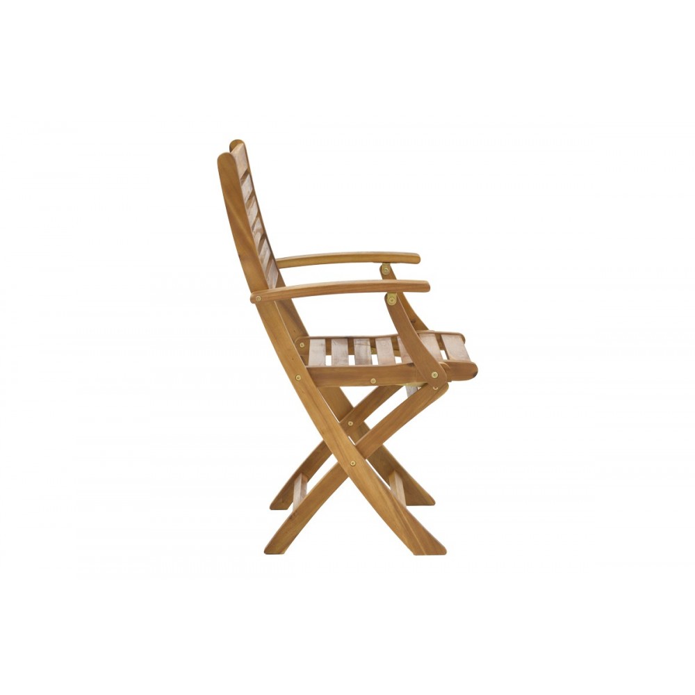 Τραπεζαρία 3τμχ "GORPO-CARPUVA" πτυσσόμενο από ξύλο σε φυσικό χρώμα Φ70x74