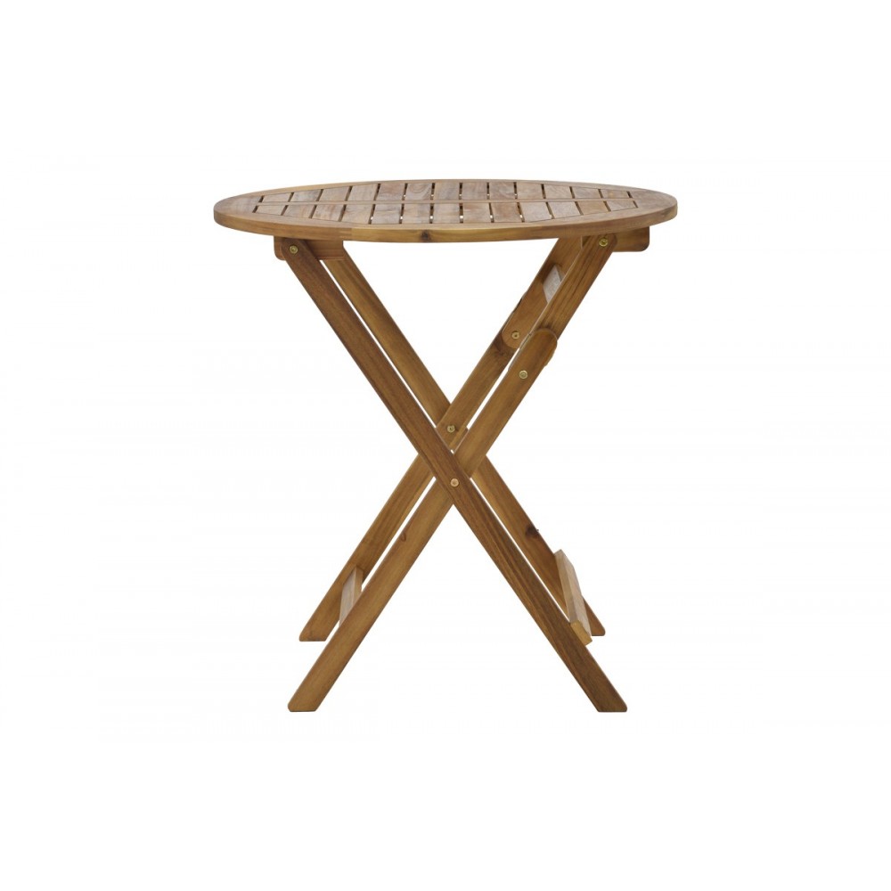 Τραπεζαρία 3τμχ "JOTER-CARPUVA" πτυσσόμενο από ξύλο σε φυσικό χρώμα Φ70x74