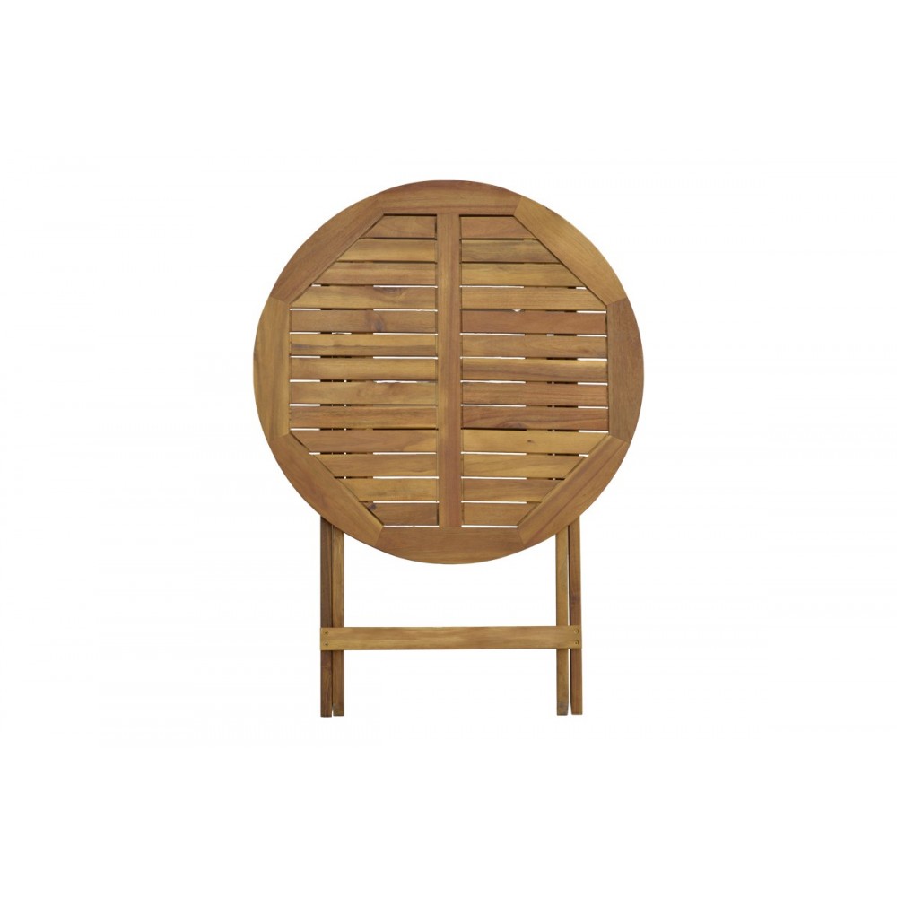 Τραπεζαρία 3τμχ "JOTER-CARPUVA" πτυσσόμενο από ξύλο σε φυσικό χρώμα Φ70x74