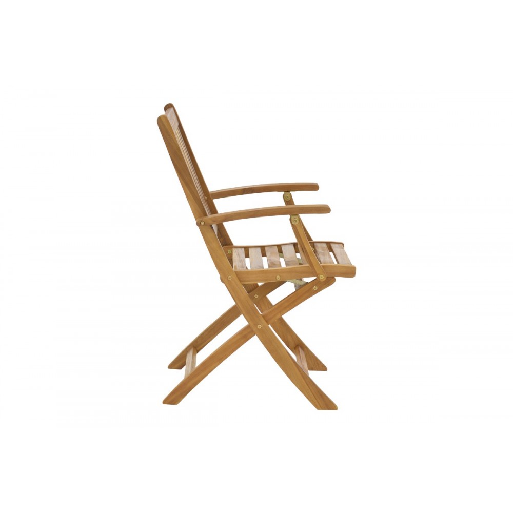 Τραπεζαρία 3τμχ "MOBIE-CARPUVA" πτυσσόμενο από ξύλο σε φυσικό χρώμα Φ70x74