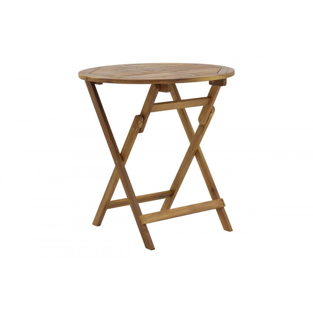 Τραπεζαρία 3τμχ "RECOFLY-CARPUVA" πτυσσόμενο από ξύλο σε φυσικό χρώμα Φ70x74