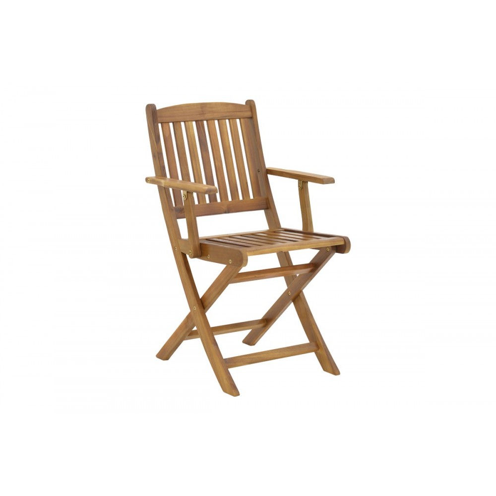 Τραπεζαρία 3τμχ "RECOFLY-CARPUVA" πτυσσόμενο από ξύλο σε φυσικό χρώμα Φ70x74