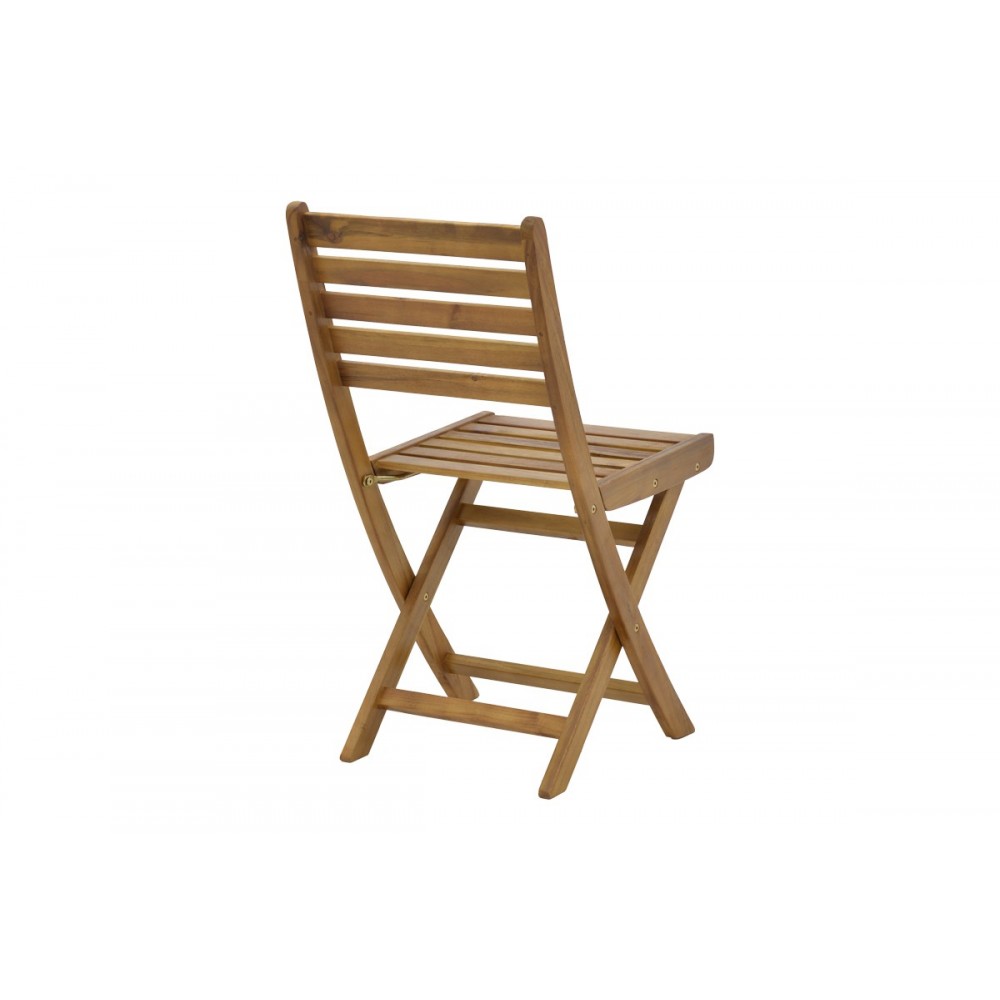 Τραπεζαρία 3τμχ "FATEL-CARPUVA" πτυσσόμενο από ξύλο σε φυσικό χρώμα Φ70x74