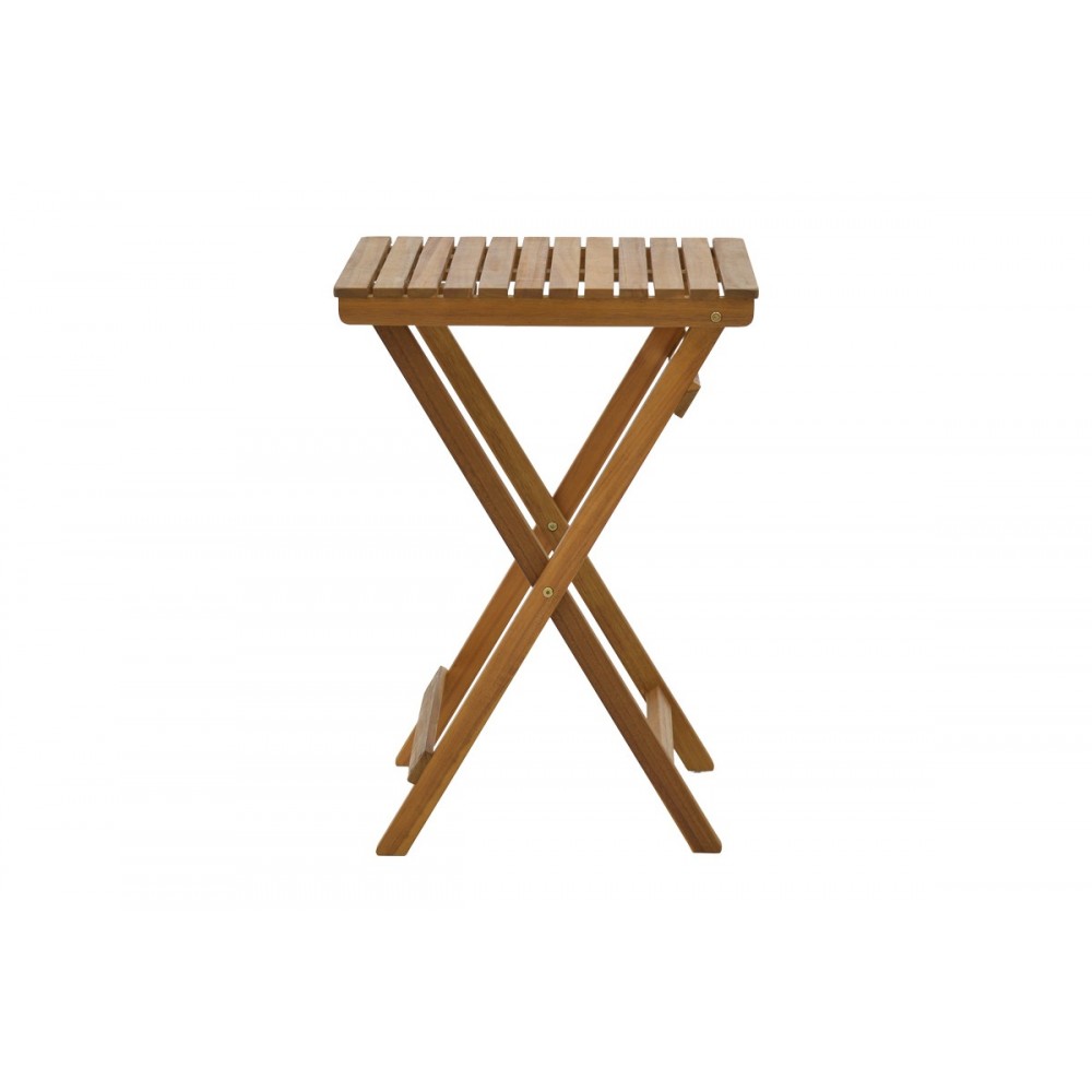Τραπεζαρία 3τμχ "BISTRUAL-LAZIO" πτυσσόμενο από ξύλο σε φυσικό χρώμα 50x50x70