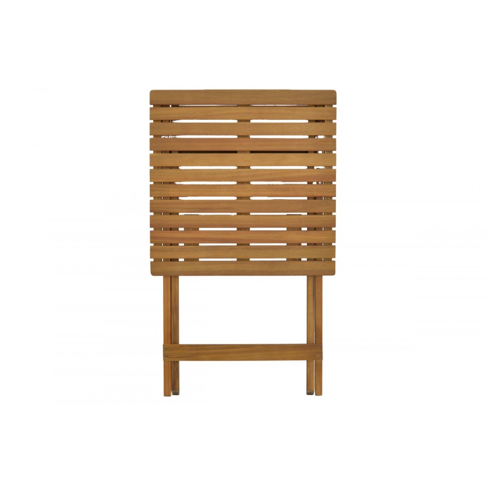 Τραπεζαρία 3τμχ "BISTRUAL-LAZIO" πτυσσόμενο από ξύλο σε φυσικό χρώμα 50x50x70