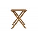 Τραπεζαρία 3τμχ "BISTRUAL-PERDU" πτυσσόμενο από ξύλο σε φυσικό χρώμα 60x60x72