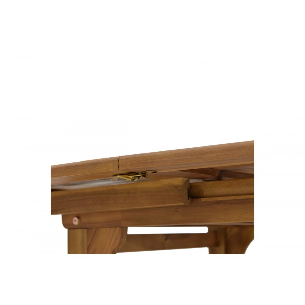 Τραπεζαρία 5τμχ "BISTRUAL-SOPHO" επεκτεινόμενο από ξύλο σε φυσικό χρώμα 200/150x100x75