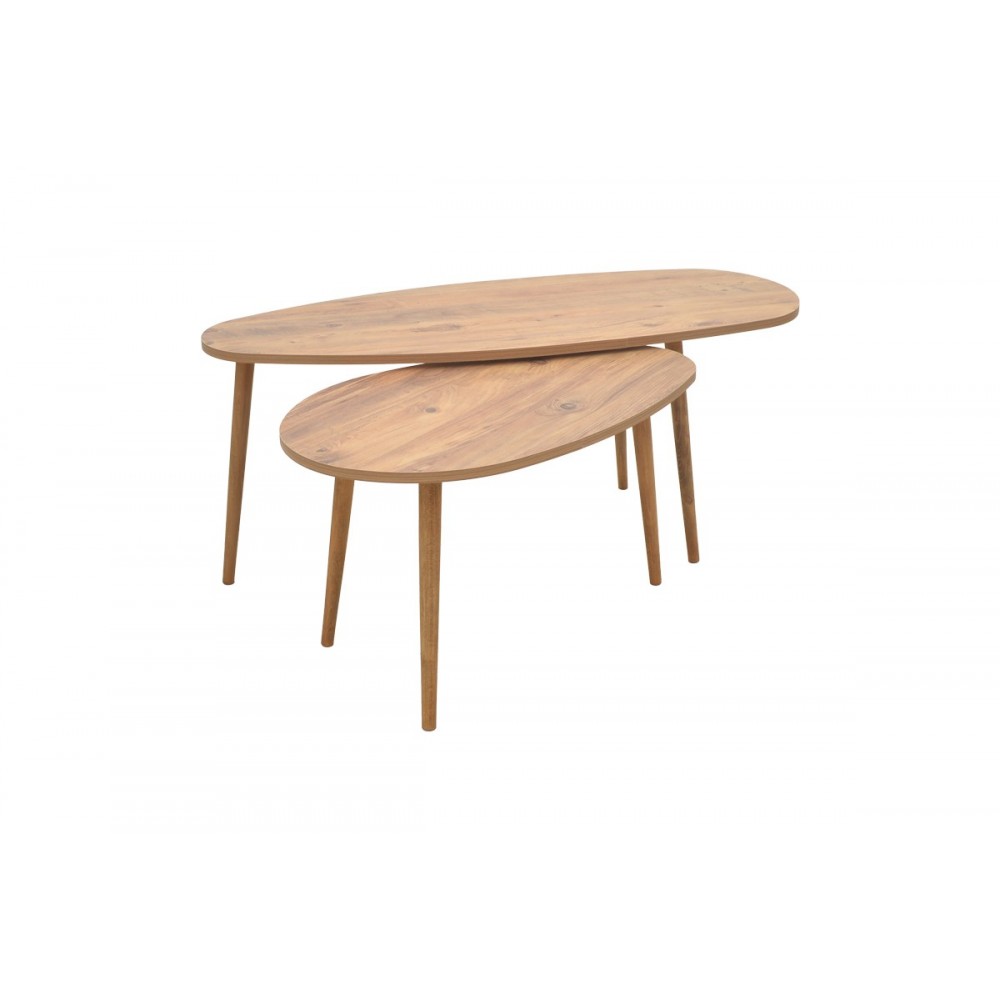 Τραπέζια σαλονιού "MONTY" σε φυσικό χρώμα 116x46x46