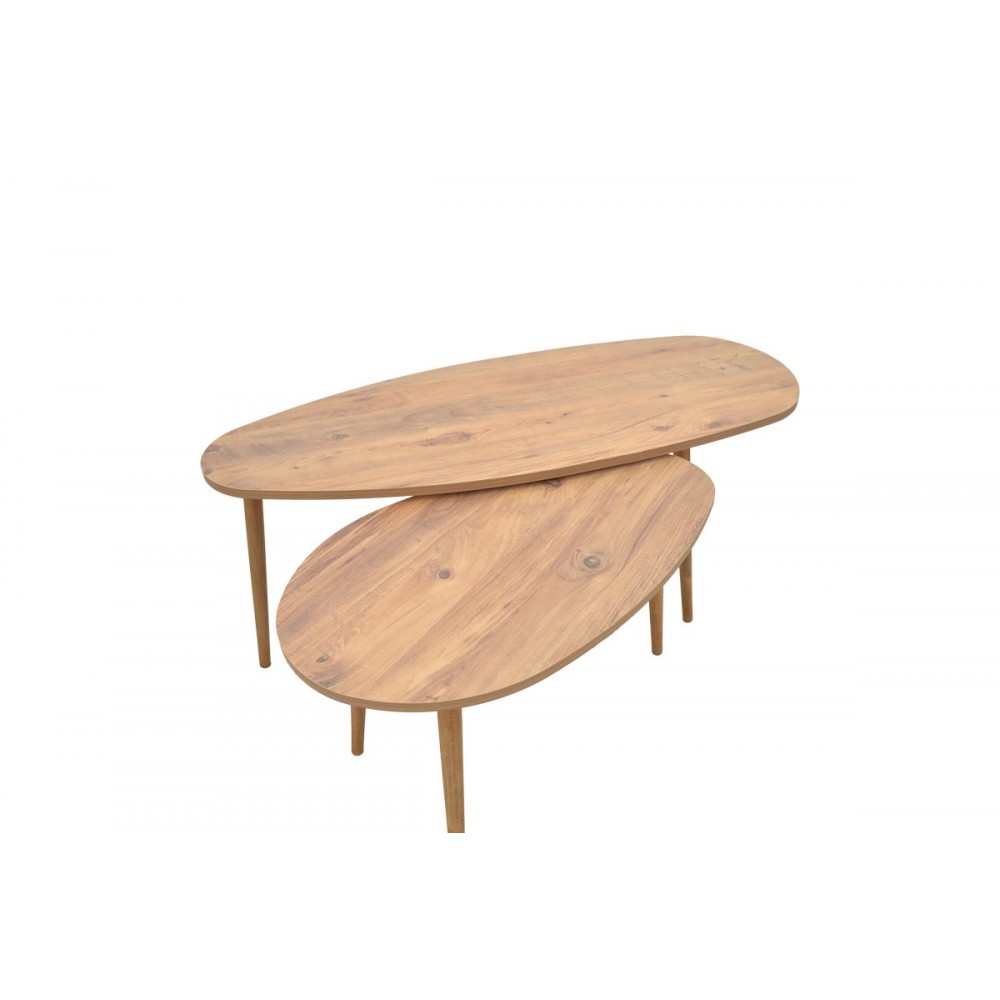 Τραπέζια σαλονιού "MONTY" σε φυσικό χρώμα 116x46x46