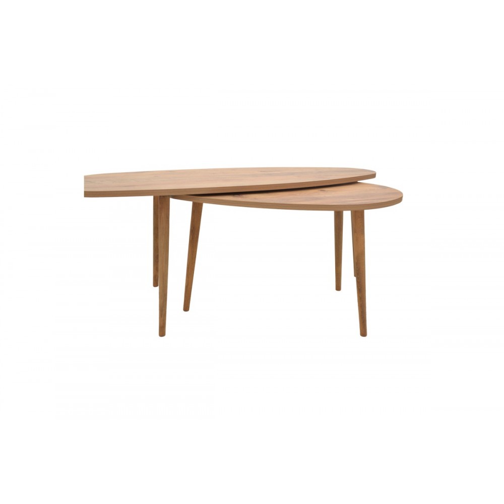 Τραπέζια σαλονιού "MONTY" σε φυσικό χρώμα 116x46x46