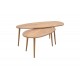 Τραπέζια σαλονιού "MONTY" σε φυσικό χρώμα 116x46x46