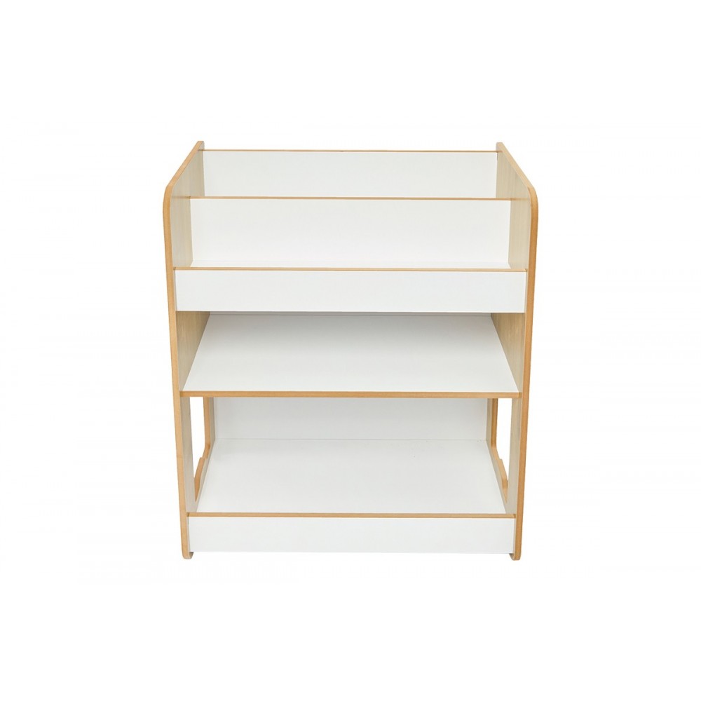 Ραφιέρα "SEAGULL" από mdf σε φυσικό/λευκό χρώμα 57x34x70