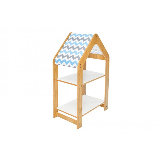 Ραφιέρα "MONTESSORI-ZOILEN" από mdf σε φυσικό/λευκό χρώμα 50x30x80