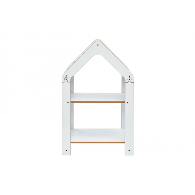 Ραφιέρα "MONTESSORI-ZOILEN" από mdf σε λευκό/ροζ χρώμα 50x30x80