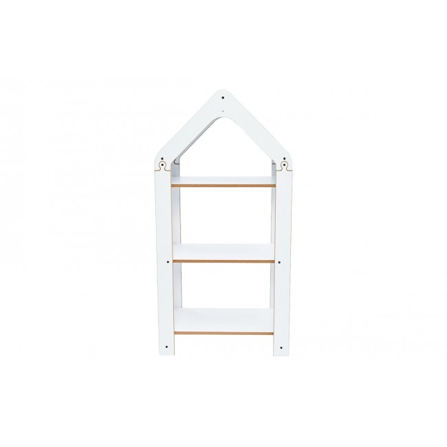 Ραφιέρα "MONTESSORI-ZOILEN I" από mdf σε λευκό/μπλε χρώμα 50x30x100