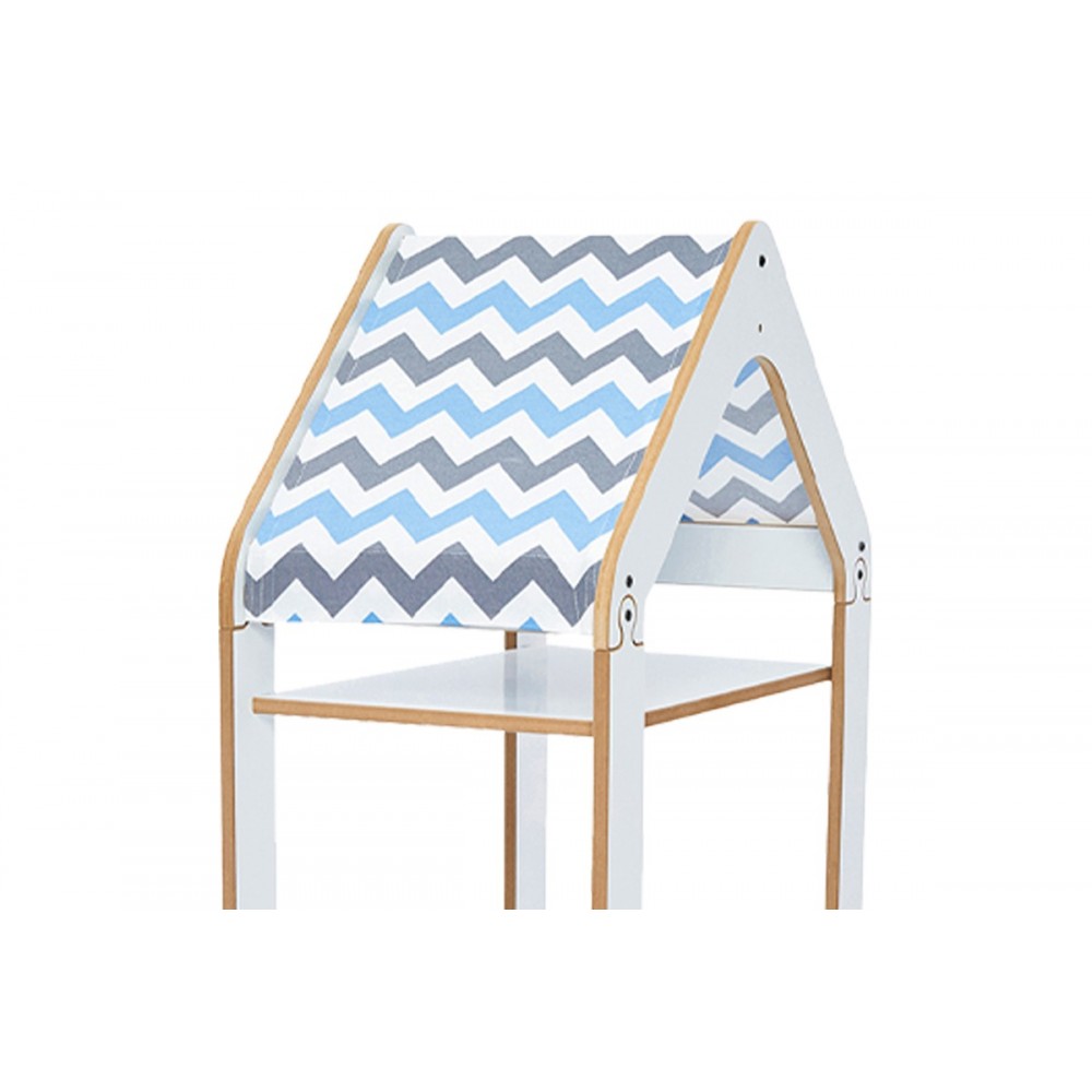 Ραφιέρα "MONTESSORI-ZOILEN I" από mdf σε λευκό/μπλε χρώμα 50x30x100