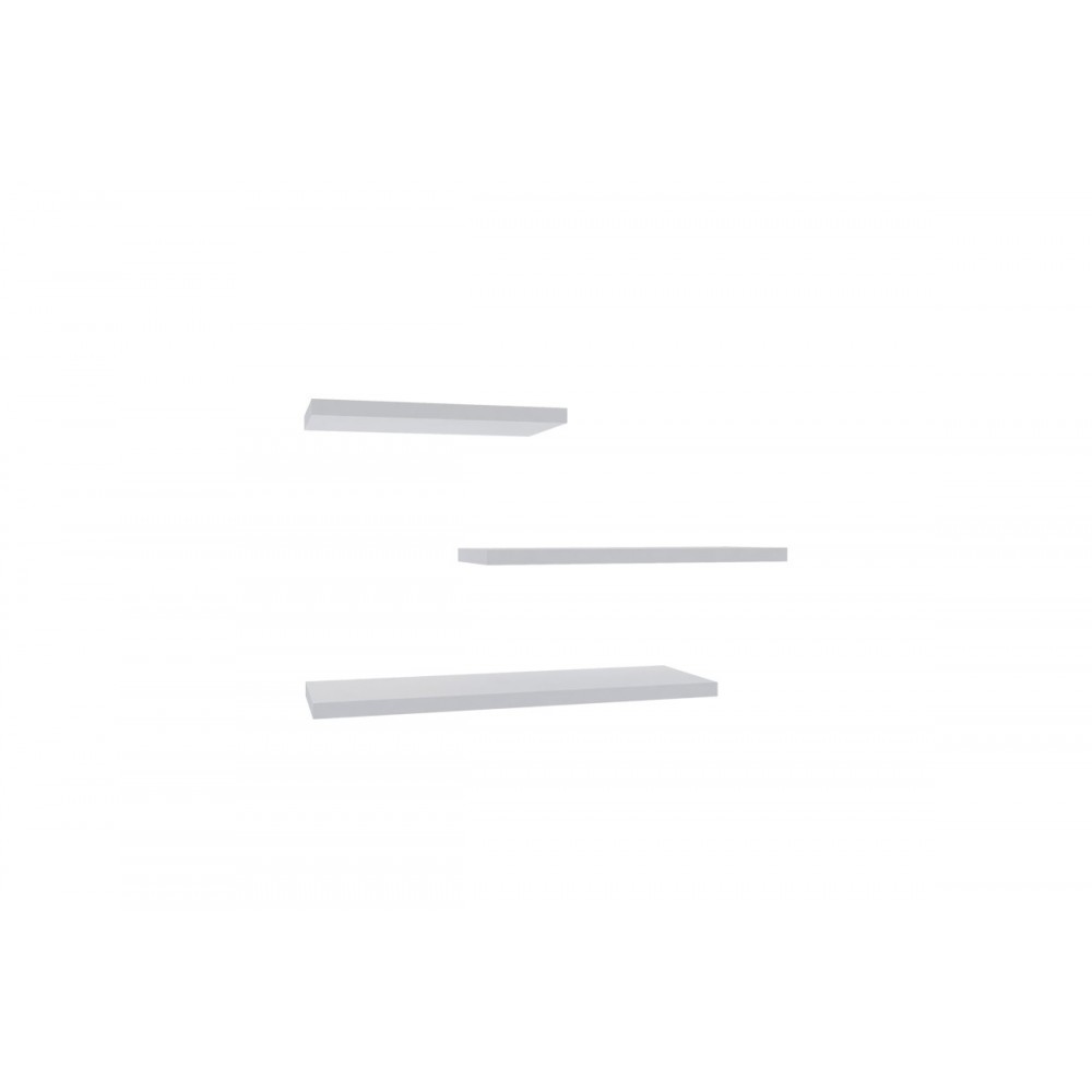 Ραφιέρα τοίχου 3τμχ "LEILA" σε λευκό χρώμα 40x14x2