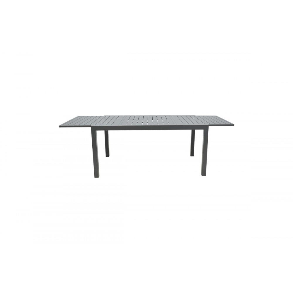 Τραπέζι επεκτεινόμενο "LAFLA" από αλουμίνιο σε ανθρακί χρώμα 160-240x100x75