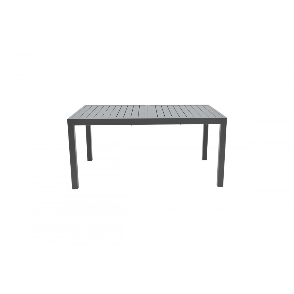 Τραπέζι επεκτεινόμενο "LAFLA" από αλουμίνιο σε ανθρακί χρώμα 160-240x100x75