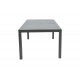 Τραπέζι επεκτεινόμενο "LAFLA" από αλουμίνιο σε ανθρακί χρώμα 160-240x100x75