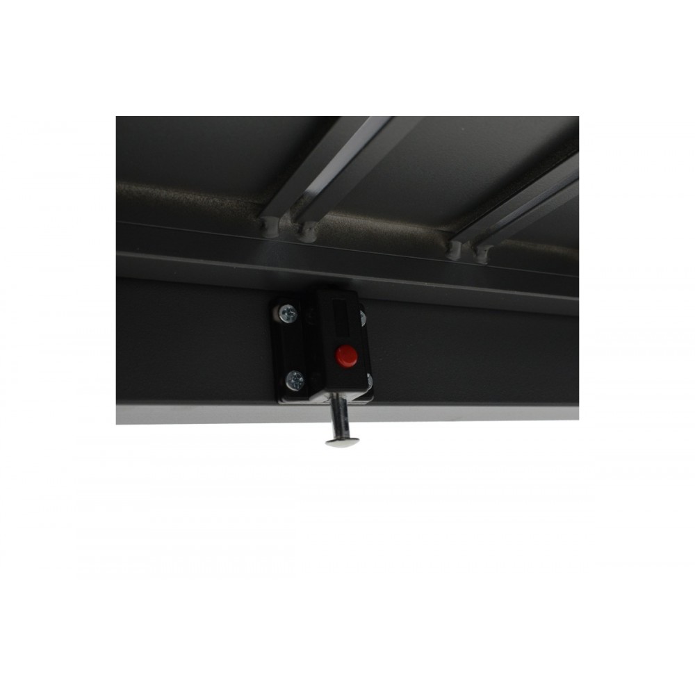 Τραπέζι επεκτεινόμενο "LAFLA" από αλουμίνιο σε ανθρακί χρώμα 160-240x100x75