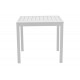 Τραπέζι "KLITON" από αλουμίνιο σε λευκό χρώμα 80x80x74