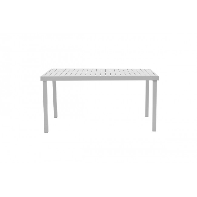 Τραπέζι "KLITON" από αλουμίνιο σε λευκό χρώμα 150x80x74