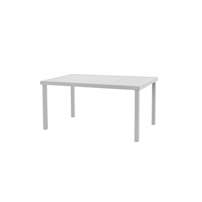 Τραπέζι "KLITON" από αλουμίνιο σε λευκό χρώμα 150x80x74