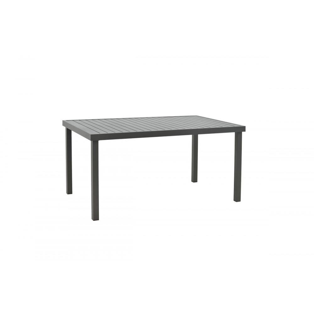 Τραπεζαρία 7τμχ "AZELIE-KLITON" από αλουμίνιο σε ανθρακί χρώμα 150x80x54