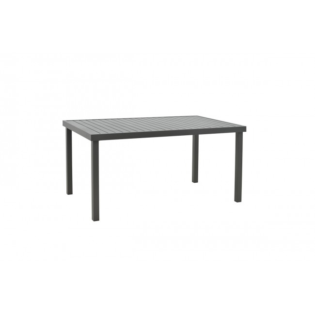 Τραπεζαρία 7τμχ "AZELIE-KLITON" από αλουμίνιο σε ανθρακί χρώμα 150x80x54