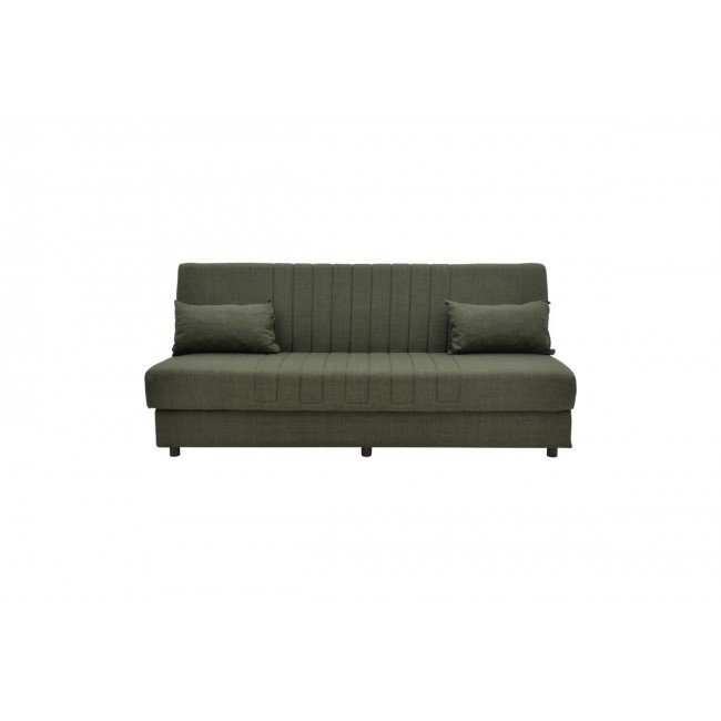 Καναπές κρεβάτι "ROMINA" τριθέσιος από ύφασμα σε πράσινο χρώμα 190x85x90